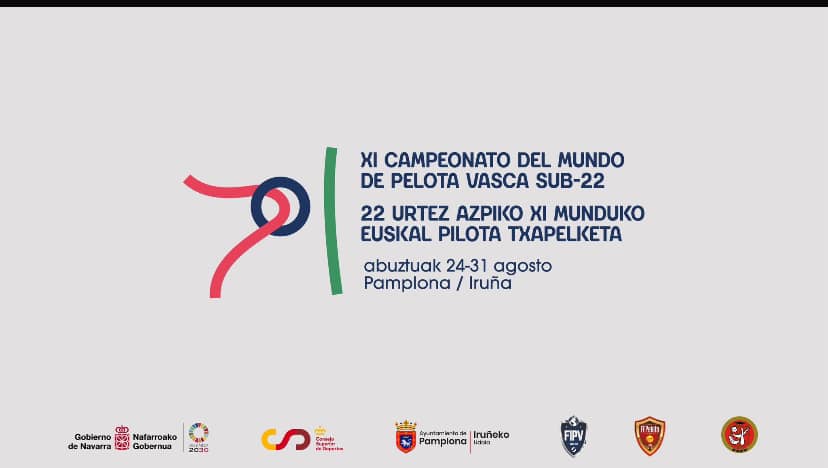 Calendario del XI Campeonato del Mundo de Pelota Vasca Sub 22
